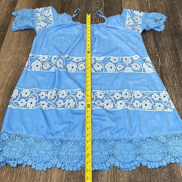 Vintage Muumuus Dress Blue Floral - Picture 12 of 17